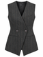 Gilet gessato antracite — fronte