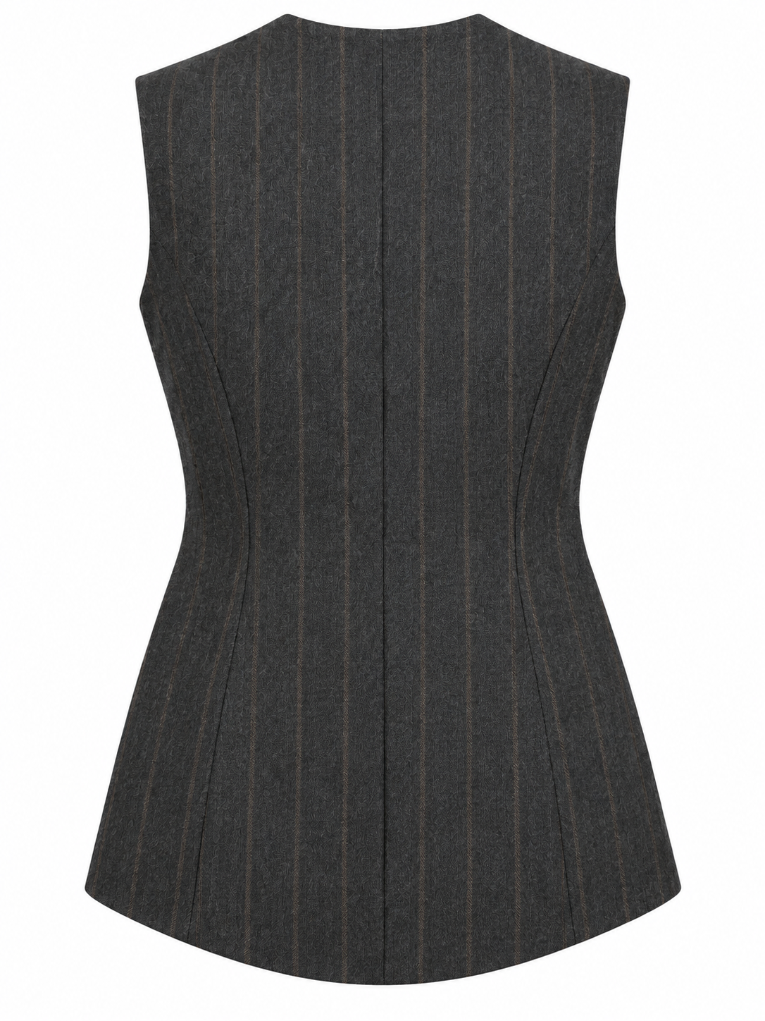 Gilet gessato antracite — retro