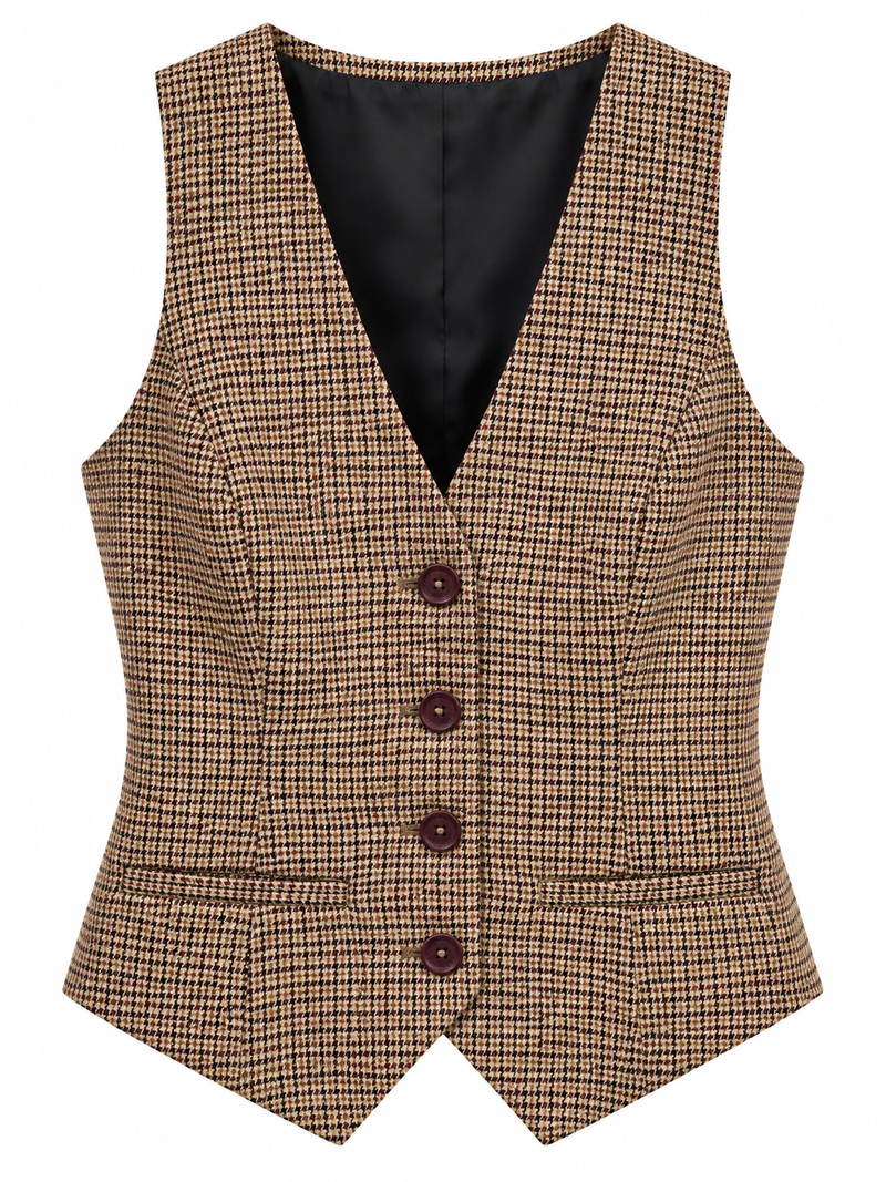 Gilet pied-de-poule