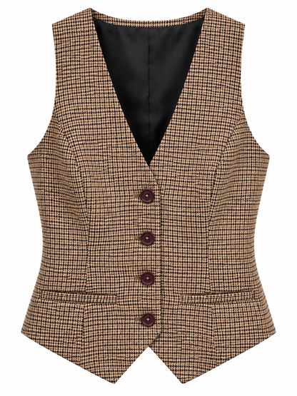 Gilet pied-de-poule - fronte