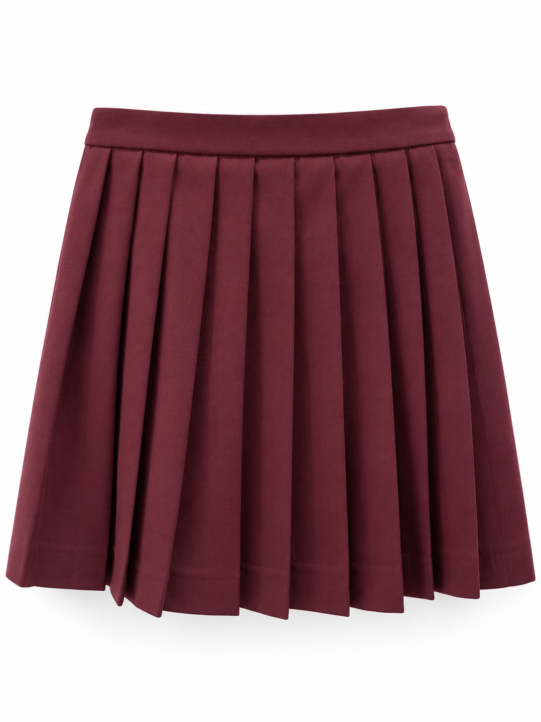 Gonna corta bordeaux a pieghe – retro