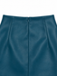 Gonna corta petrolio in ecopelle - dettaglio-zip