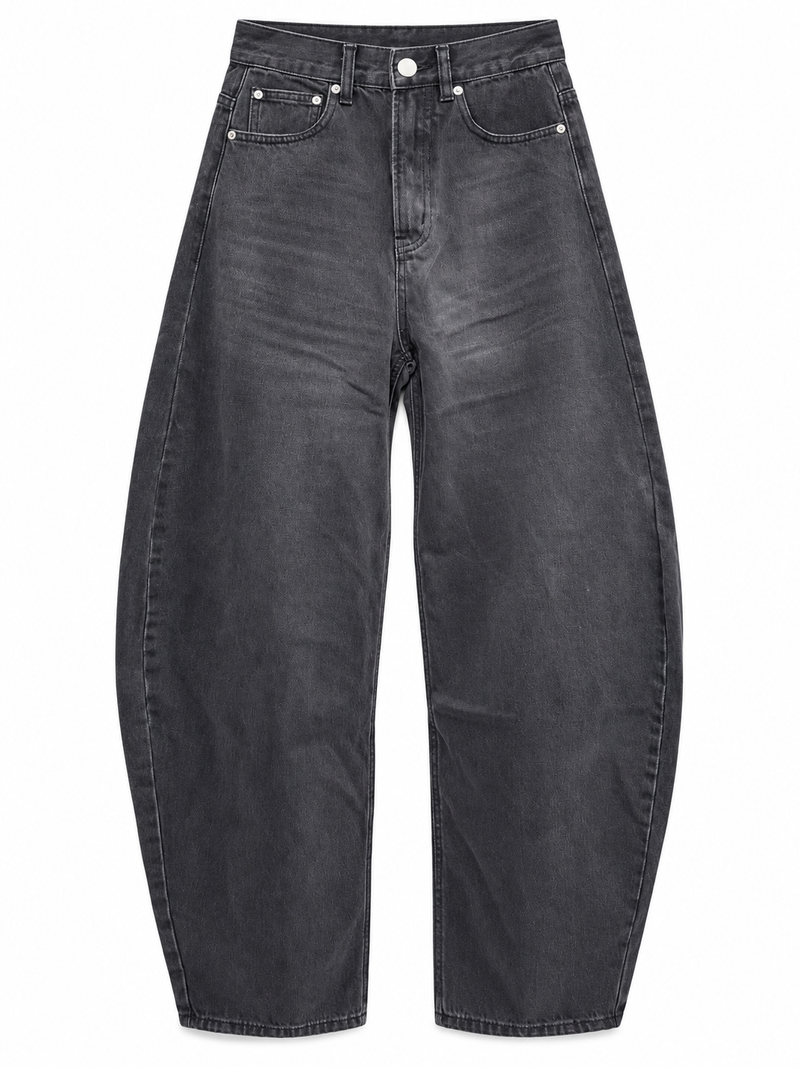 Jeans barrel a vita alta