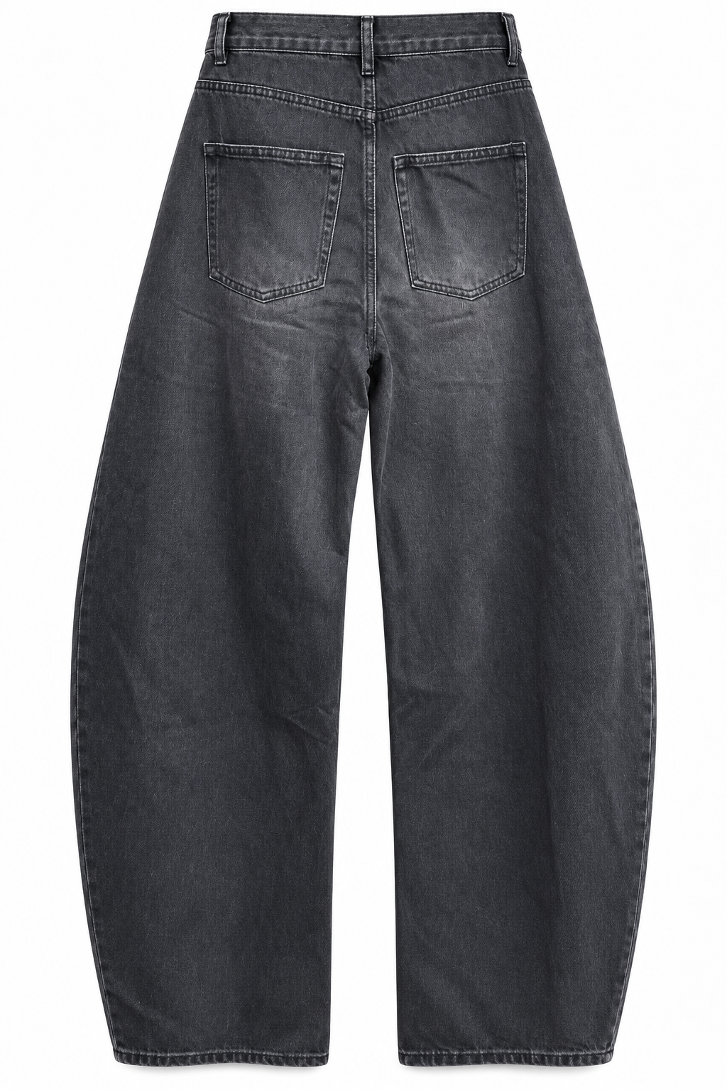 Jeans barrel grigio scuro — retro