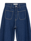 Jeans a gamba ampia con tasche applicate - dettaglio 1