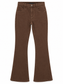 Jeans marroni leggermente svasati - fronte