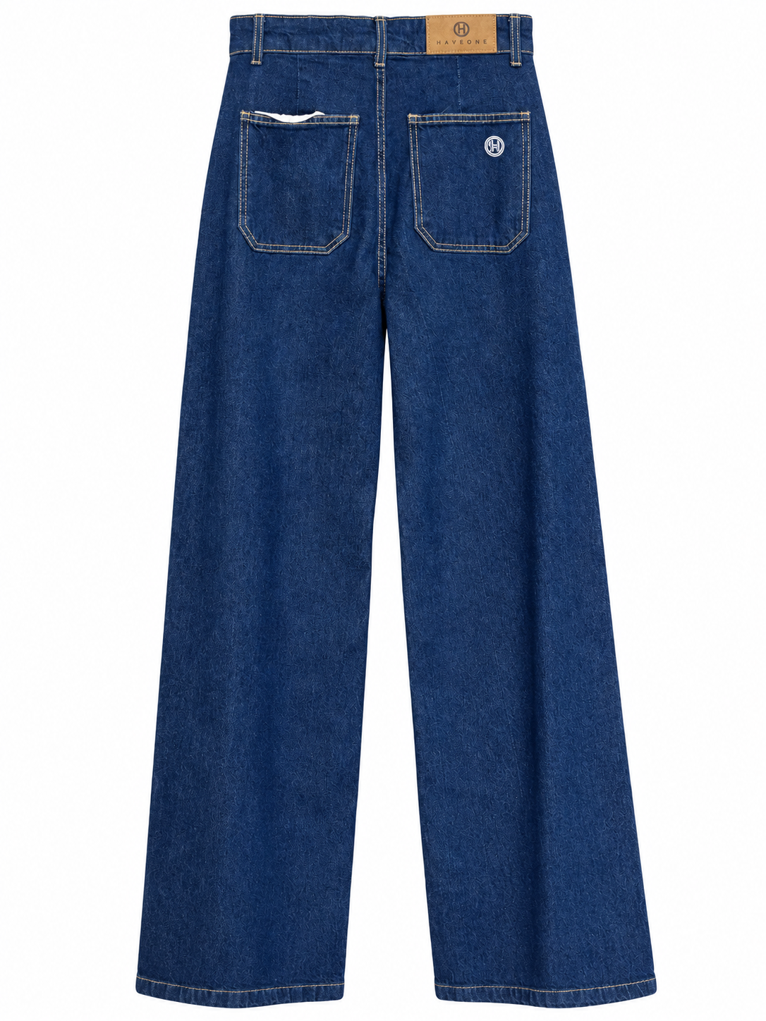 Jeans a gamba ampia con tasche applicate - retro