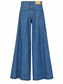 Jeans ampi con fondo sfrangiato - retro