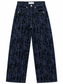 Jeans blu con velluto nero — fronte