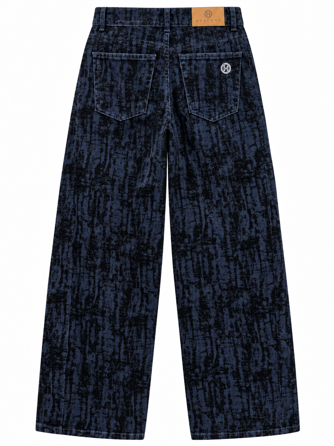 Jeans blu con velluto nero — retro