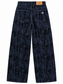 Jeans blu con velluto nero — retro