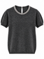 Maglia antracite con strass — fronte