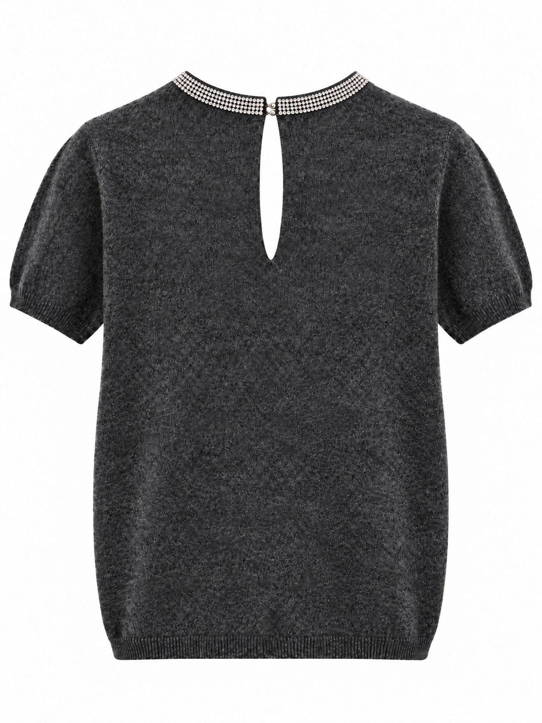 Maglia antracite con strass — retro