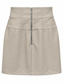 Minigonna greige in ecopelle retro