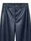 Pantalone blu effetto pelle a gamba ampia – dettaglio 1