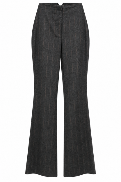 Pantalone gessato antracite — fronte
