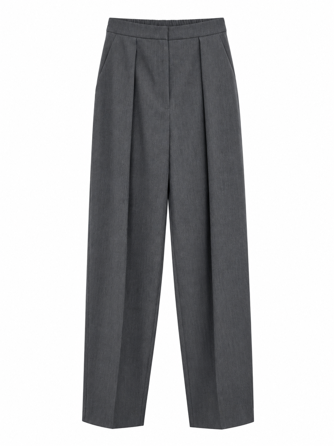 Pantalone grigio con pinces — fronte