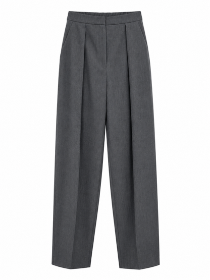Pantalone grigio con pinces — fronte