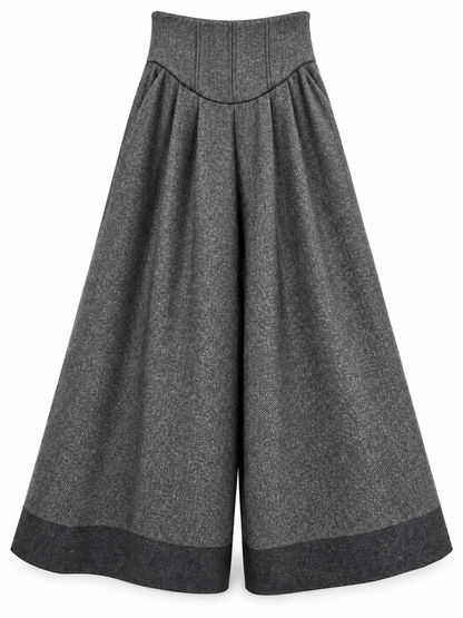 Pantalone grigio a spina di pesce — fronte