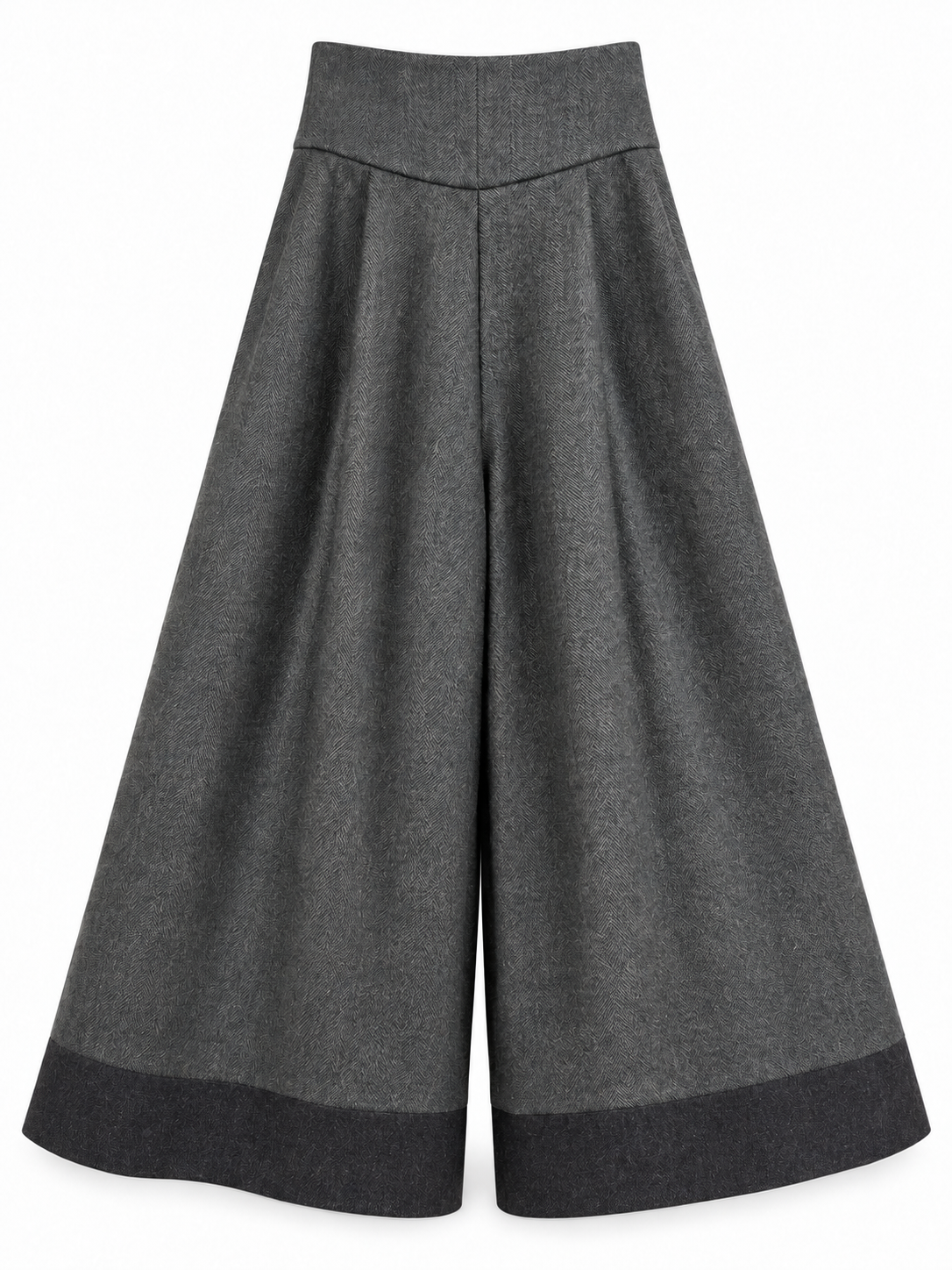 Pantalone grigio a spina di pesce — retro