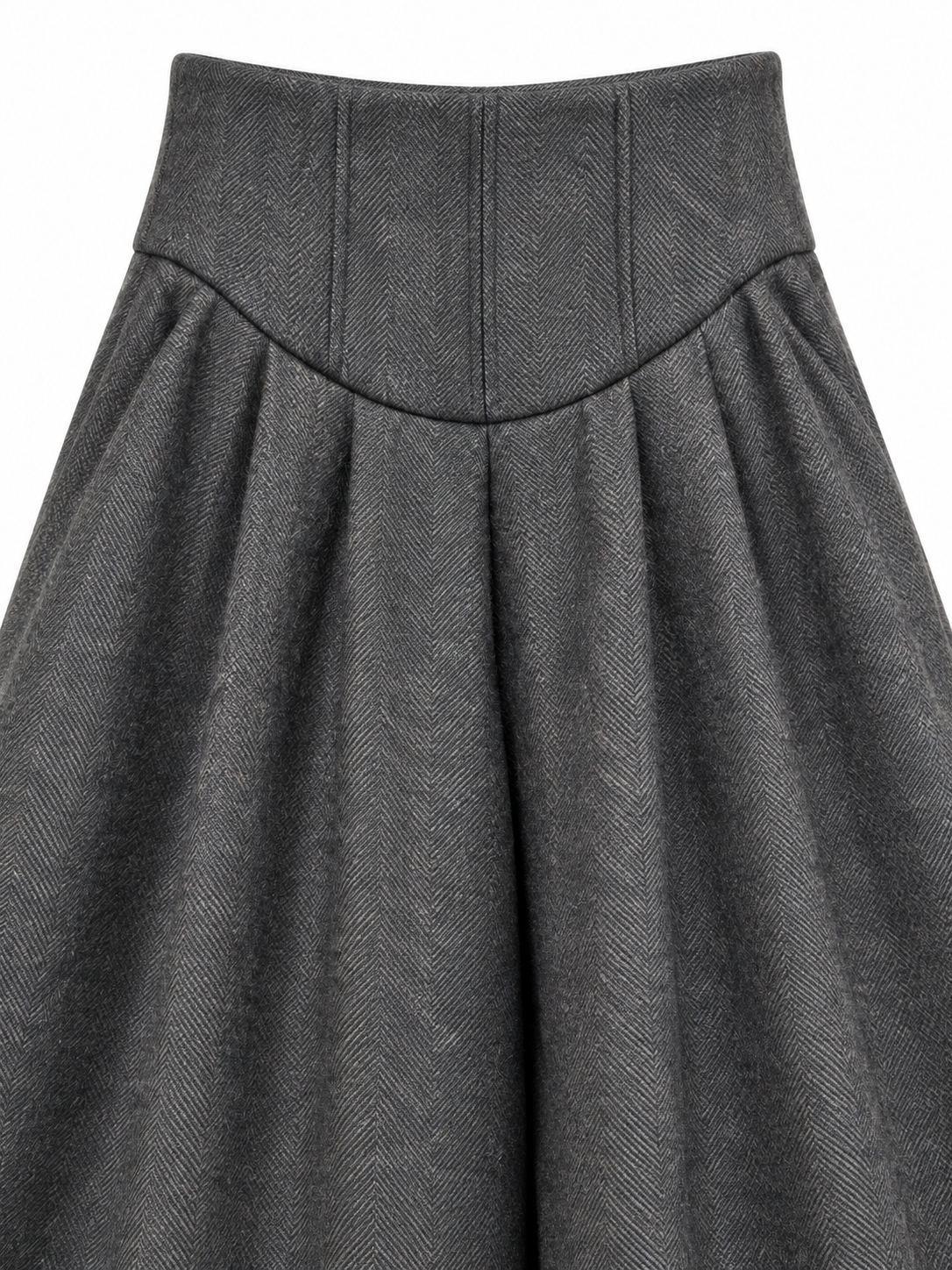 Pantalone grigio a spina di pesce — vita