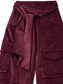 Pantaloni cargo bordeaux effetto camoscio – cintura