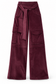 Pantaloni cargo bordeaux effetto camoscio – fronte