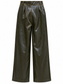 Pantaloni verde oliva effetto pelle - retro