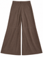 Pantaloni palazzo marroni effetto camoscio - retro