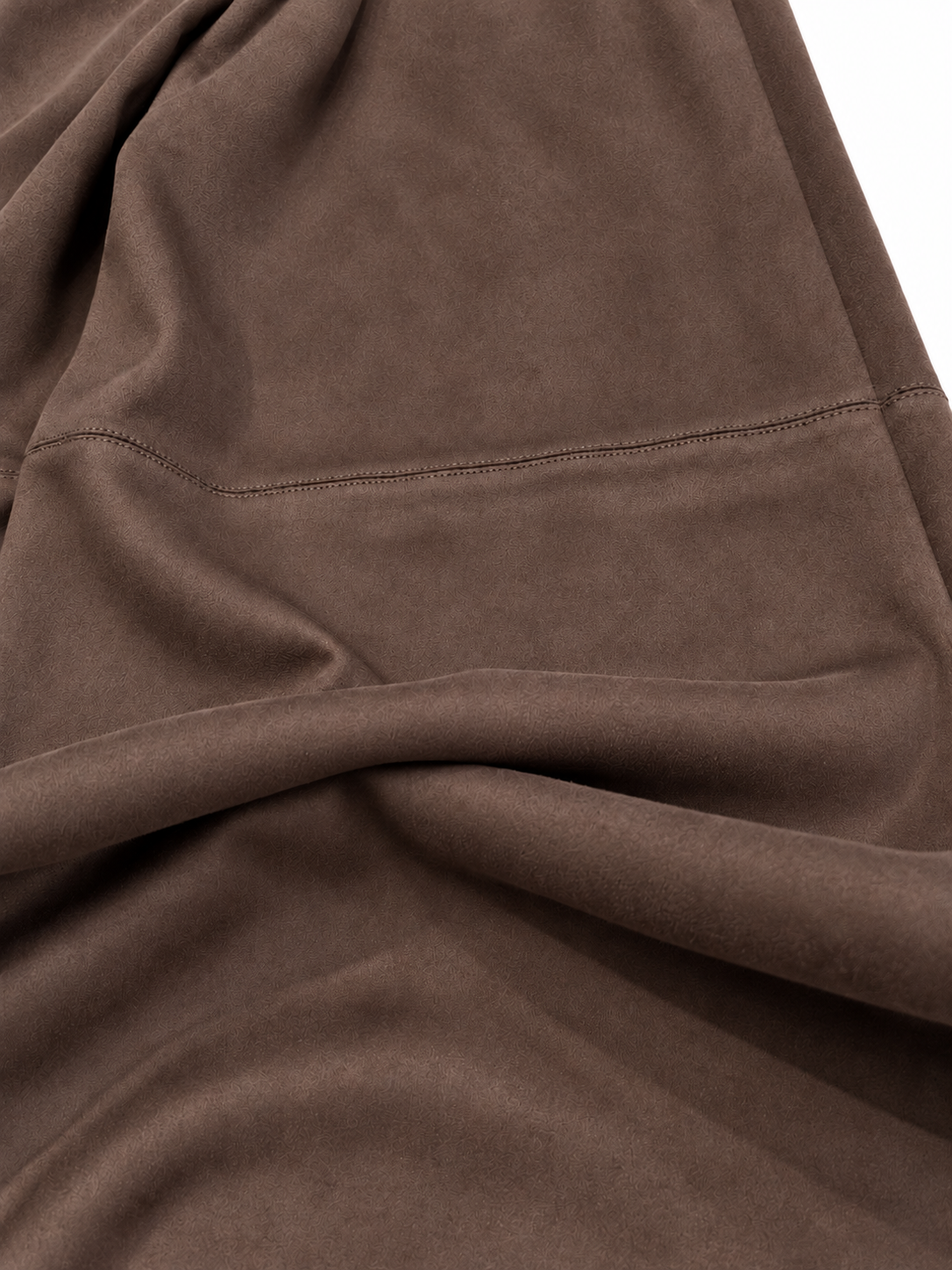 Pantaloni palazzo marroni effetto camoscio - tessuto