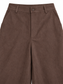Pantaloni palazzo marroni effetto camoscio - vita