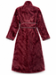 Pelliccia lunga bordeaux con cintura, retro