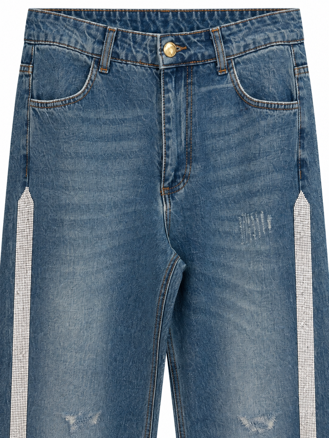 Jeans con bande di strass - dettaglio 2