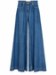 Jeans ampi con fondo sfrangiato - fronte