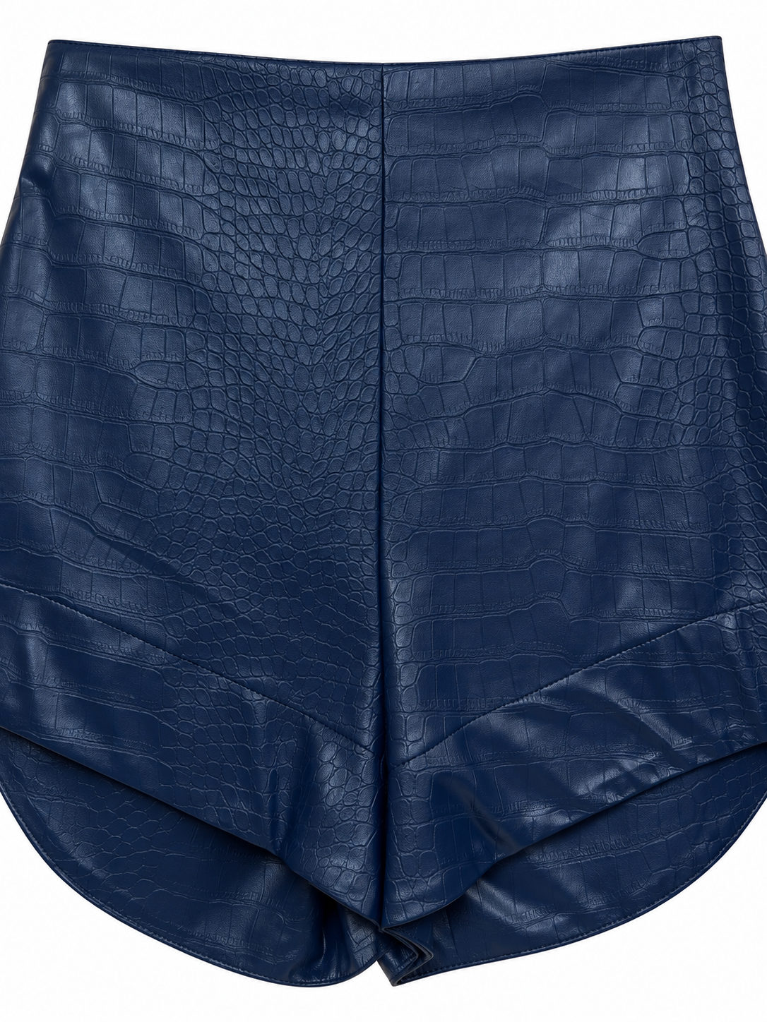 Shorts blu effetto coccodrillo - dettaglio 1
