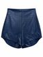 Shorts blu effetto coccodrillo - fronte