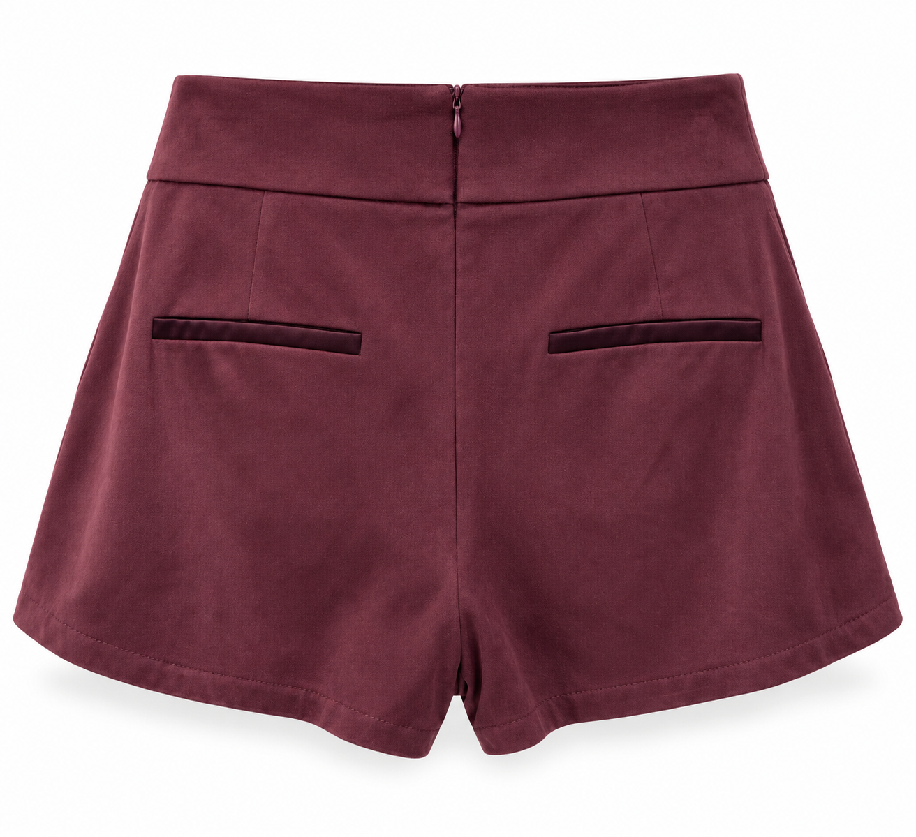 Shorts bordeaux effetto camoscio - Retro