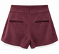 Shorts bordeaux effetto camoscio - Retro