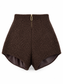 Shorts bouclé cioccolato – retro con zip