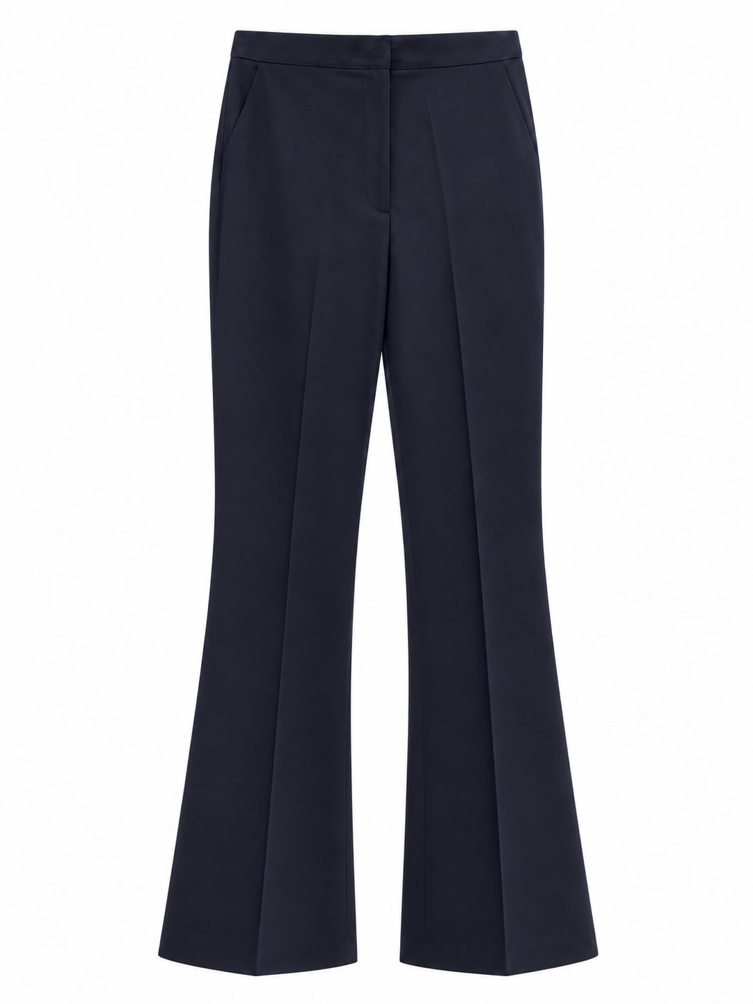 Pantaloni blu notte a zampa - fronte