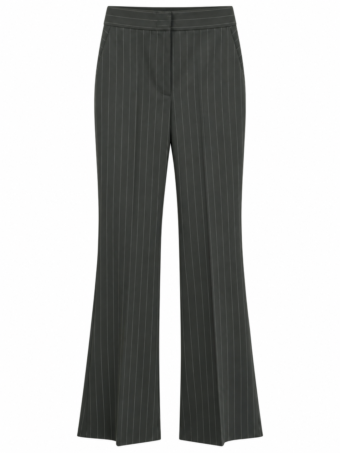 Pantaloni gessati svasati - fronte