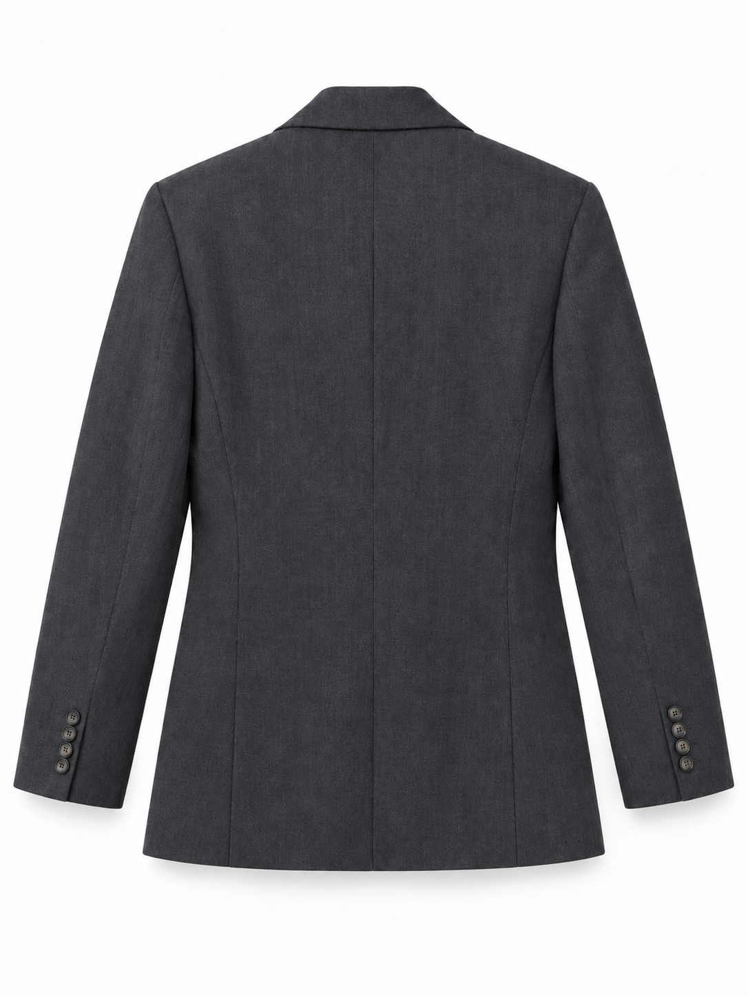 Tailleur grigio mélange - Giacca retro senza spacchi