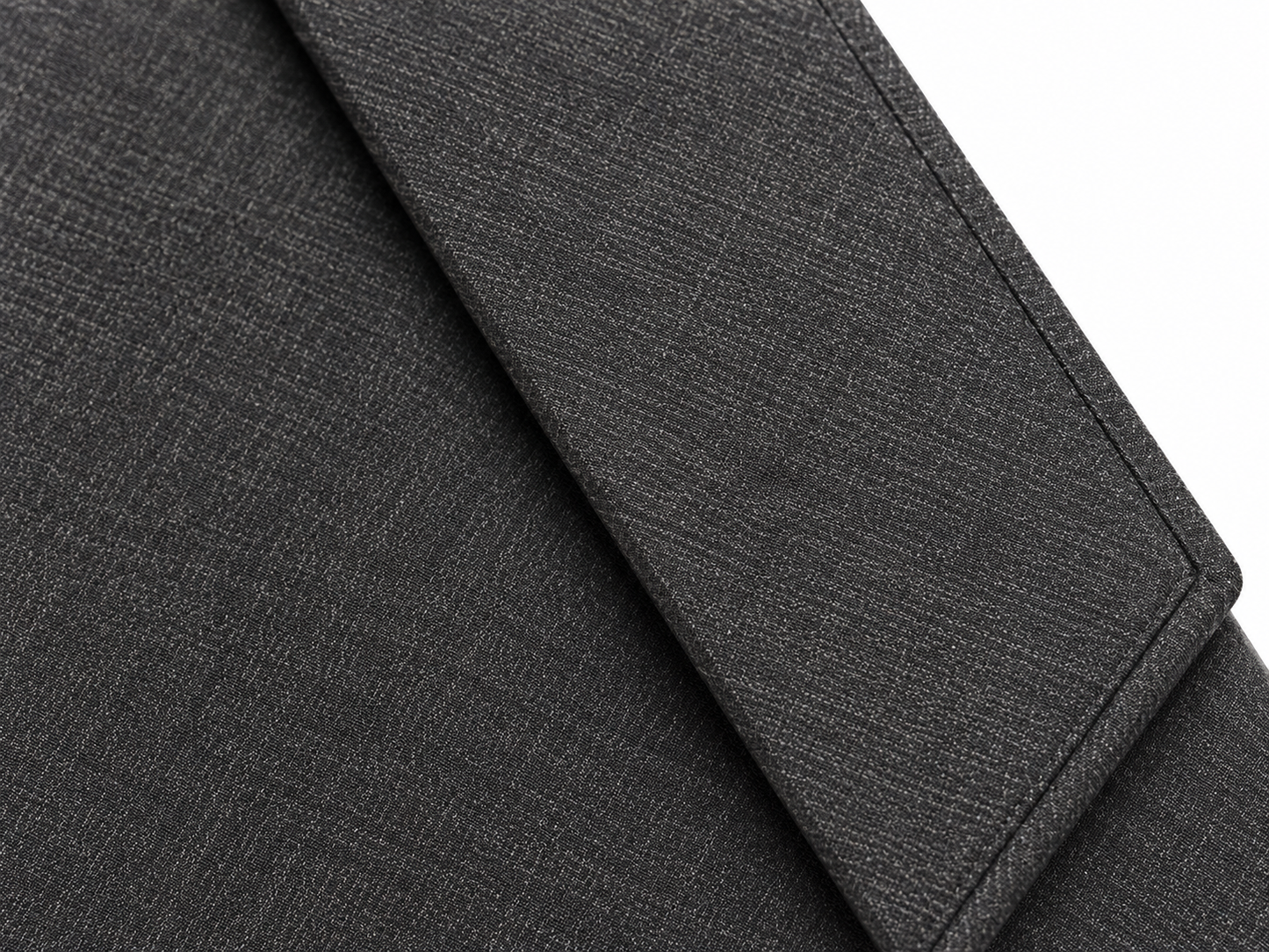 Tailleur grigio mélange - Dettaglio rever e tessuto