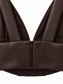 Top marrone in ecopelle con bustino - Dettaglio zip posteriore