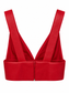 Top rosso in ecopelle con bustino - Vista posteriore