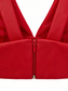 Top rosso in ecopelle con bustino - Dettaglio zip posteriore